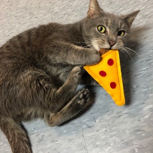 Pizza Catnip Cat Toy Catnip Kitty Toy Organic Cat Nip Pizza Slice Pizza Party Pawty Slice of Pizza image 2