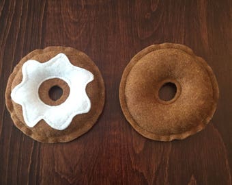 Pumpkin Spice Donut Catnip Cat Toy - Organic Cat Nip Kitty Toy - Pumpkin Spice Glazed Doughnut Cat Toy - Fall Time