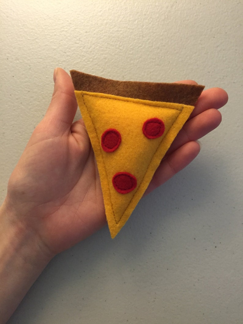 Pizza Catnip Cat Toy Catnip Kitty Toy Organic Cat Nip Pizza Slice Pizza Party Pawty Slice of Pizza image 4