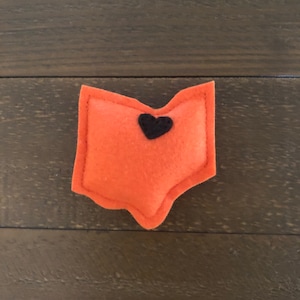 Ohio State Catnip Cat Toy: Cleveland Browns Colors, Handmade Felt