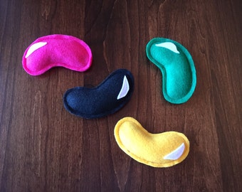 Jelly Bean Catnip Cat Toy 4 Pack - Easter Jellybean Organic Cat Nip Kitty Gift - Unique Cat Gift - Candy Lover