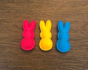 Bunnies Catnip Cat Toys - 3 Pack - Easter Bunny Cat Nip Toys - Pink, Teal, Yellow