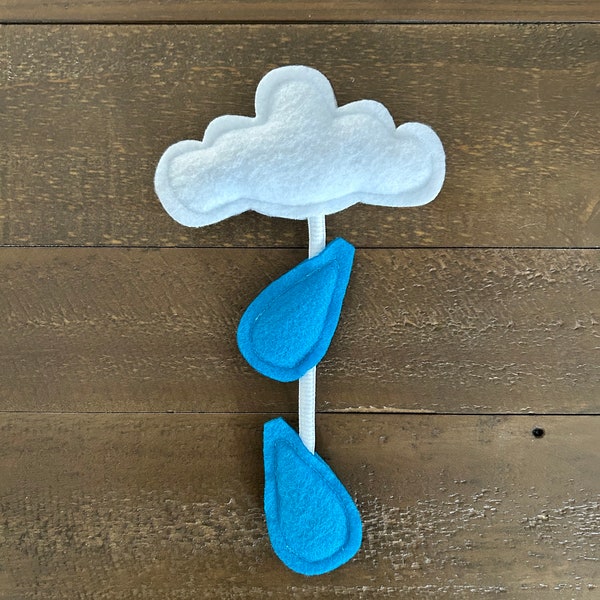 Cloud and Raindrop Cat Toy - April Showers Organic Catnip Cat Toy