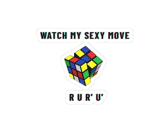 Sassy Rubik's Cube Stickers, Fun Art for Gamers, Laptop Decal, Gamer Gift, Unique Party Favors, Playful Decor