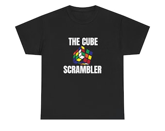 The Cube Scrambler T-Shirt - Unisex Heavy Cotton Tee -Perfect for Cuber Supporters and Fans