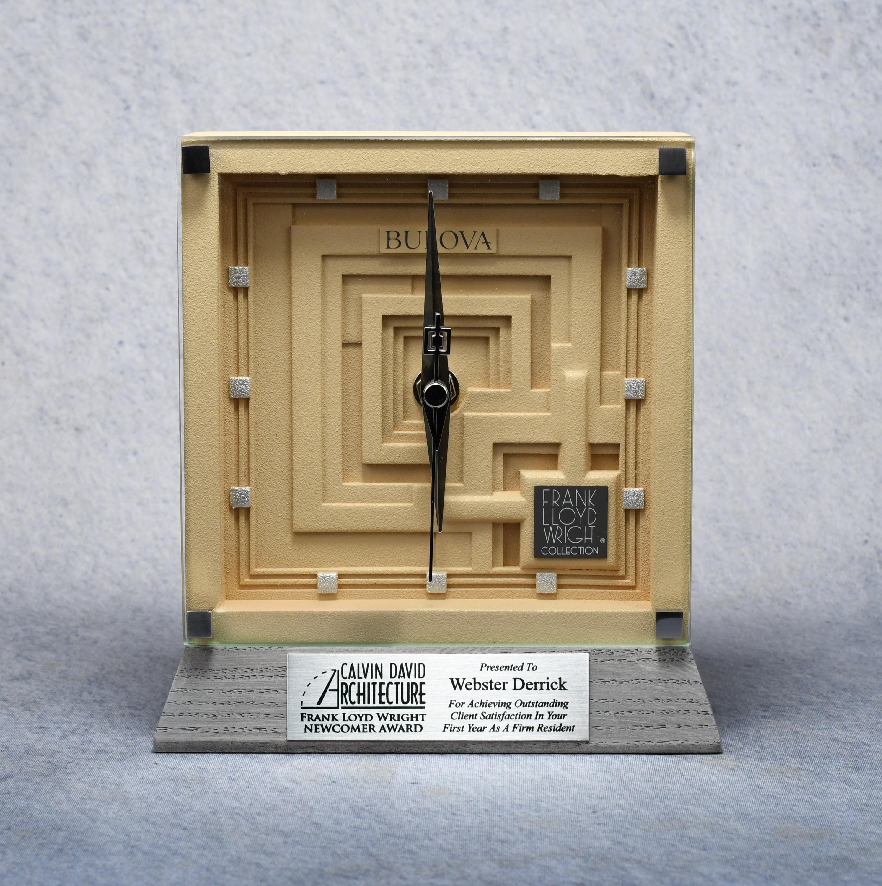 Frank Lloyd Wright Bulova Clock - Etsy