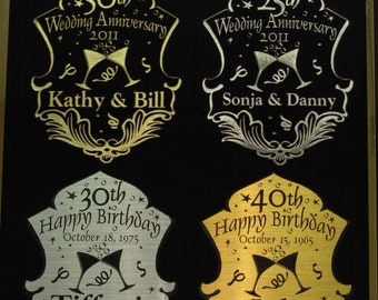 Custom Bottle Labels. Great for Weddings - Anniversays - Birthdays