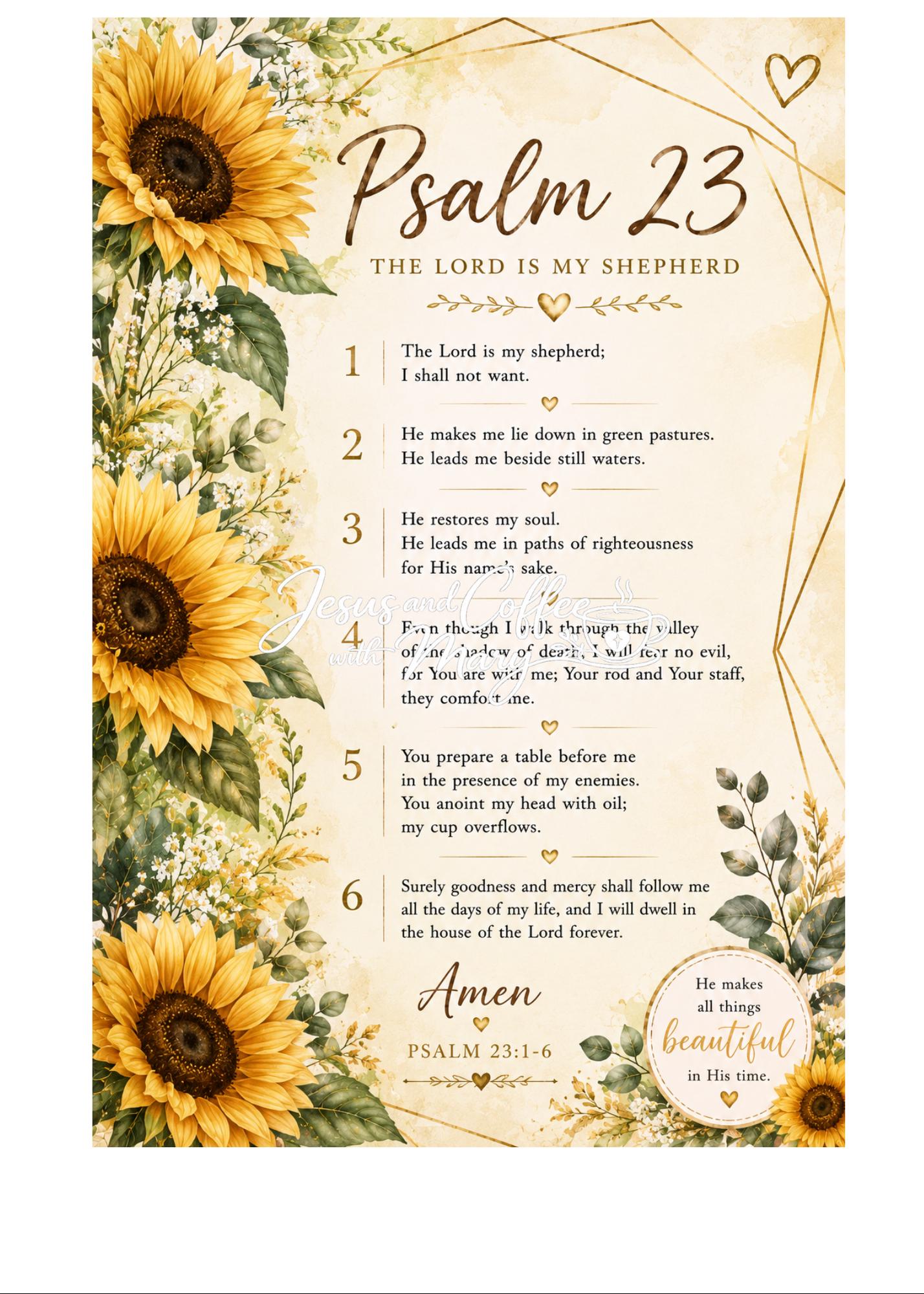 Psalm 23 Tip in | Feminine Bible Study Printable | Bible Journaling ...