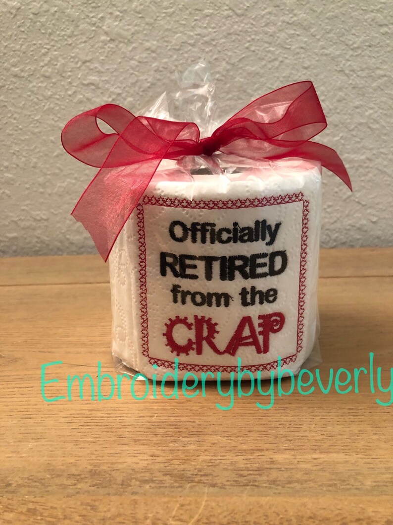 Best selling gag gift for retired person Embroidered gag gift Etsy