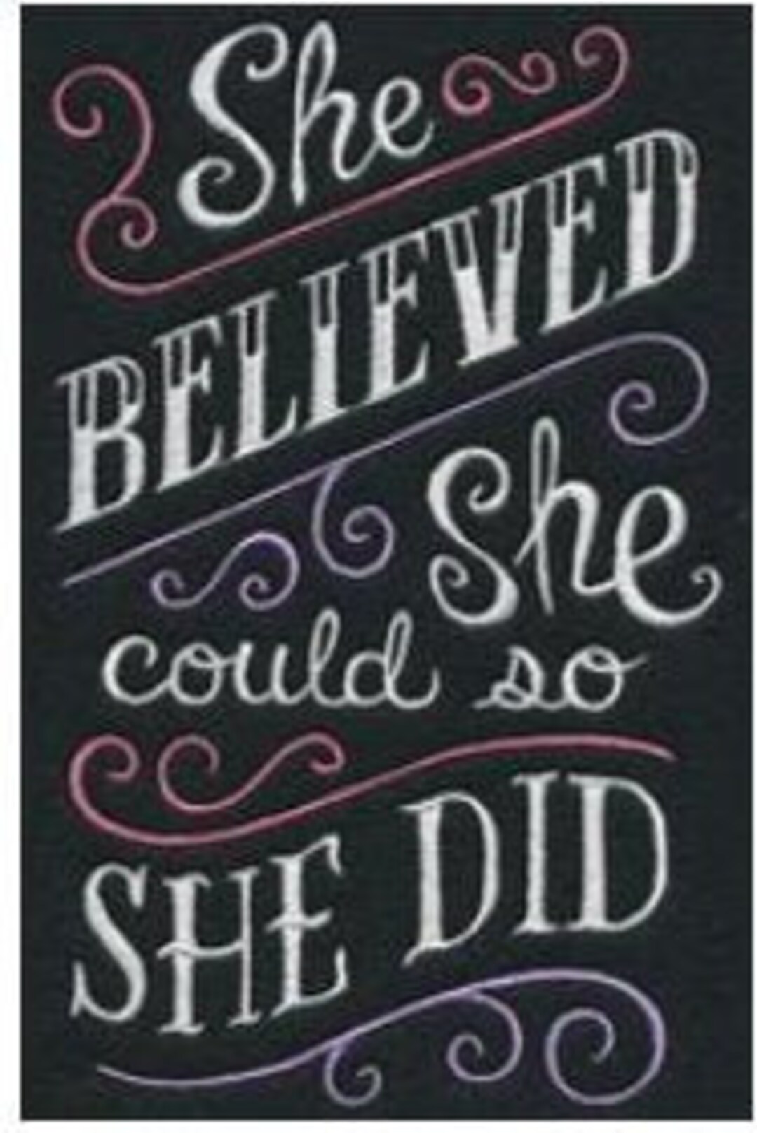 She Believed Could so She Did Embroidered Kitchen Towel, Gift for Her ...