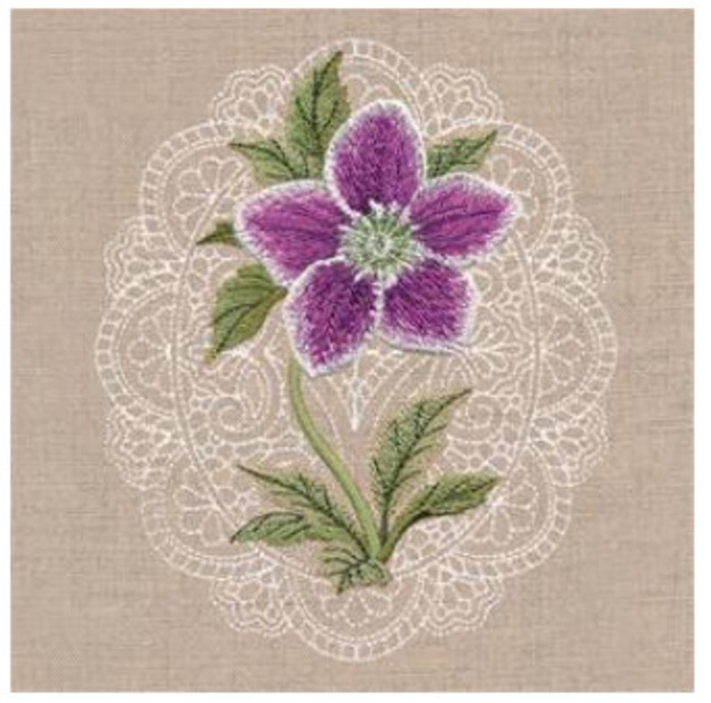 grandma. Lenten Rose Embroidered floral apron for mom