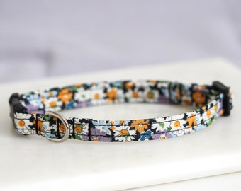 Floral Liberty Dog & Puppy Collar, Vibrant Summer with Daisies