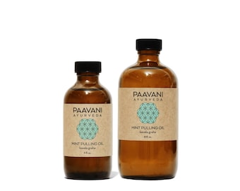 Ayurvedic Mint Pulling Oil | Organic Sesame Coconut Base, Oral Detoxification
