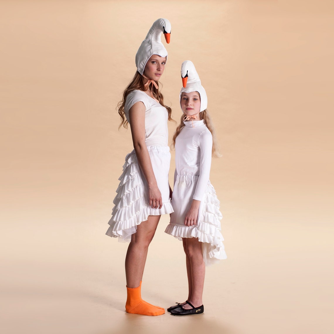 Mommy And Me Swans Costumes Set Of Girl Costume And Adult Etsy