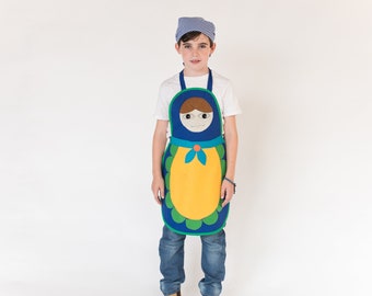 Matryoshka Apron for man, Boys apron