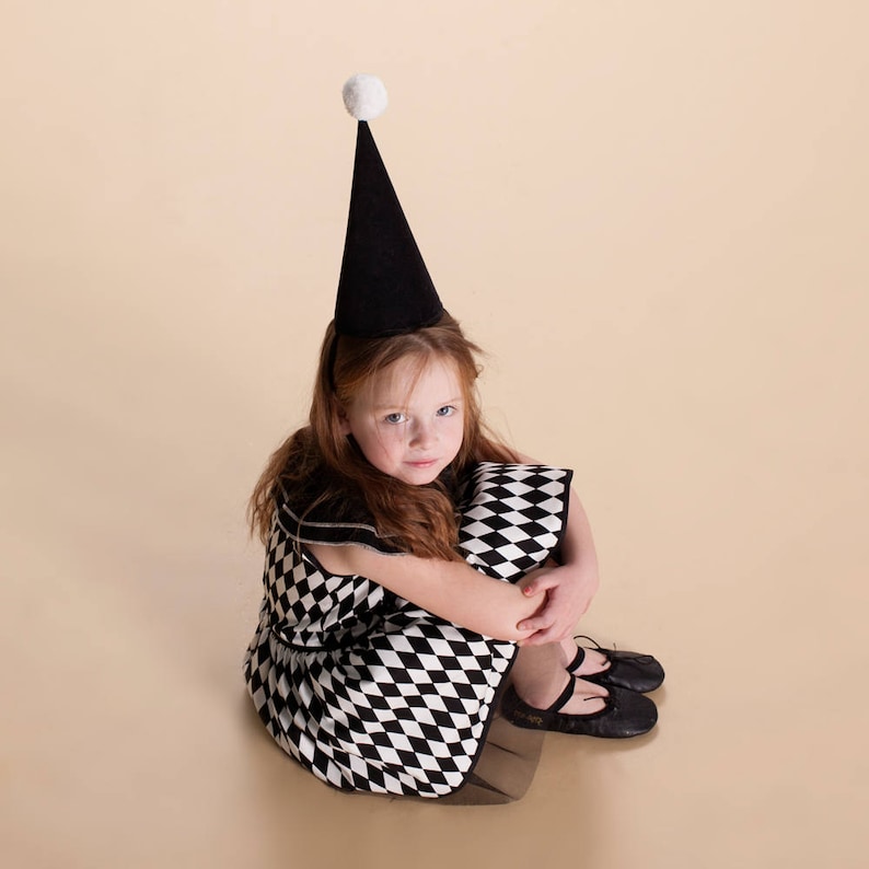 Classic Black&white Diamond Clown Costume for Girls Premium Etsy