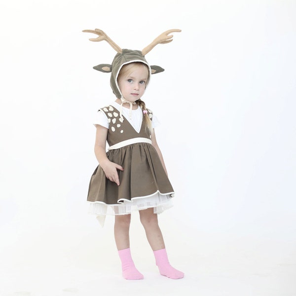 Deer costume for girls, Fawn costume, Bambi costume , Animal costume