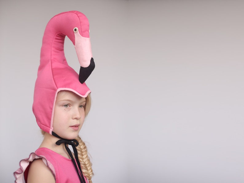 Flamingo Hat costume Halloween costume Girl costume, holiday outfit image 4