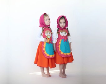 Russisches Puppenkostüm für Mädchen | Premium-Kollektion