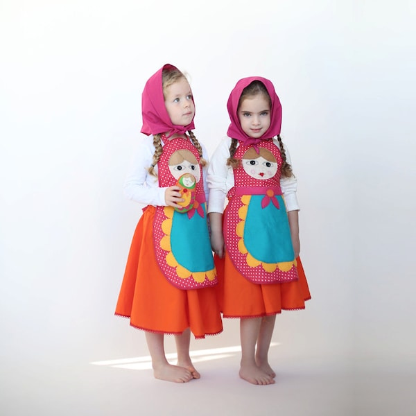 Russisches Nesting Puppenkostüm für Mädchen | Premium Kollektion