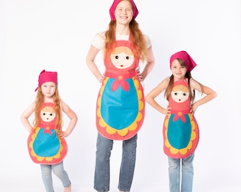 Russian nesting doll costume for Mother and daughter, Halloween costume