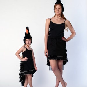 swan costume for mother and daughter, Set of girl costume and adult costume, Halloween costume image 2