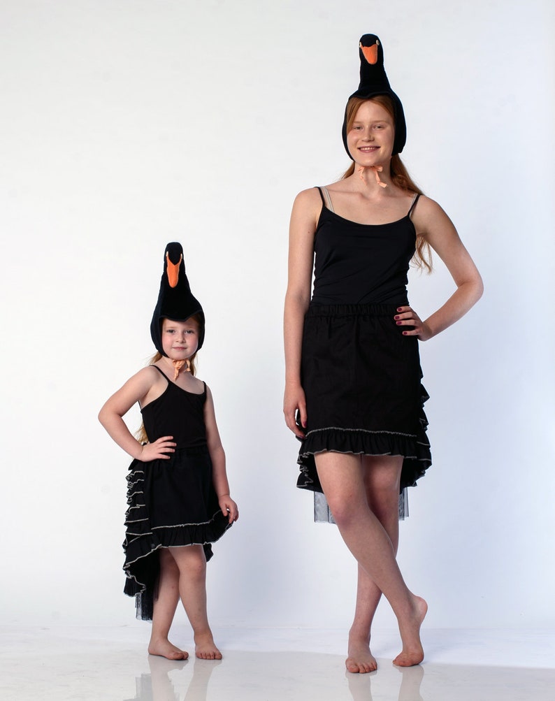 swan costume for mother and daughter, Set of girl costume and adult costume, Halloween costume image 2