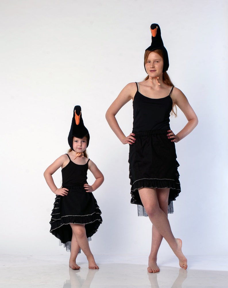 swan costume for mother and daughter, Set of girl costume and adult costume, Halloween costume image 3