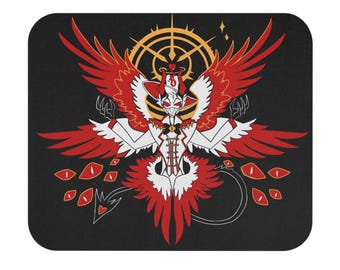 Lucifer Morningstar Hazbin Hotel Mousepad | Gamer Desk Decor