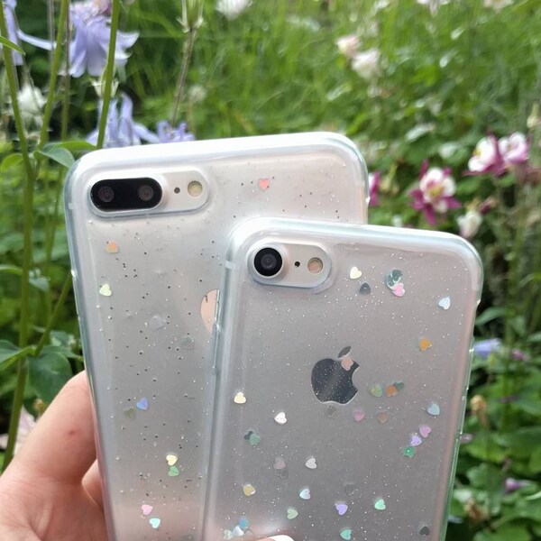 Holographic Glitter Hearts IPhone Case for IPhone 6 6s 7 and 8