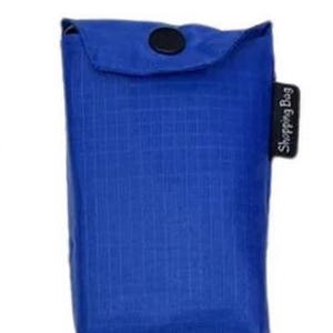 Blue Plain Foldable Shopping Bag Shopper Shopping Tote Personalised by Kuati Mayfair