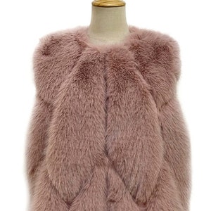 Made in Italy Baby Pink Faux Fur Baby Pink Gilet Jacket Coat Etsy Australia