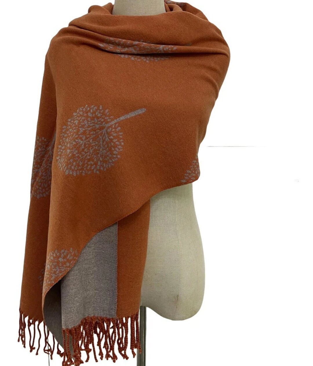 burnt orange shawl