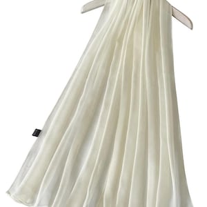 Cream Evening Chiffon Scarf, Shawl, Wrap by Kuati Mayfair