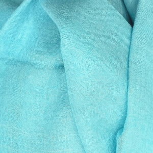 Turquoise Bamboo Scarf Shawl Made in Italy Hand dyed Personalised by Kuati Mayfair