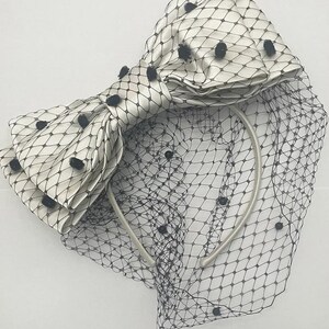Black Net Fascinator - Etsy display picture 1