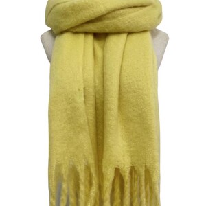 Bufanda de manta amarilla, chal grueso de invierno, bufanda personalizada de Kuati Mayfair