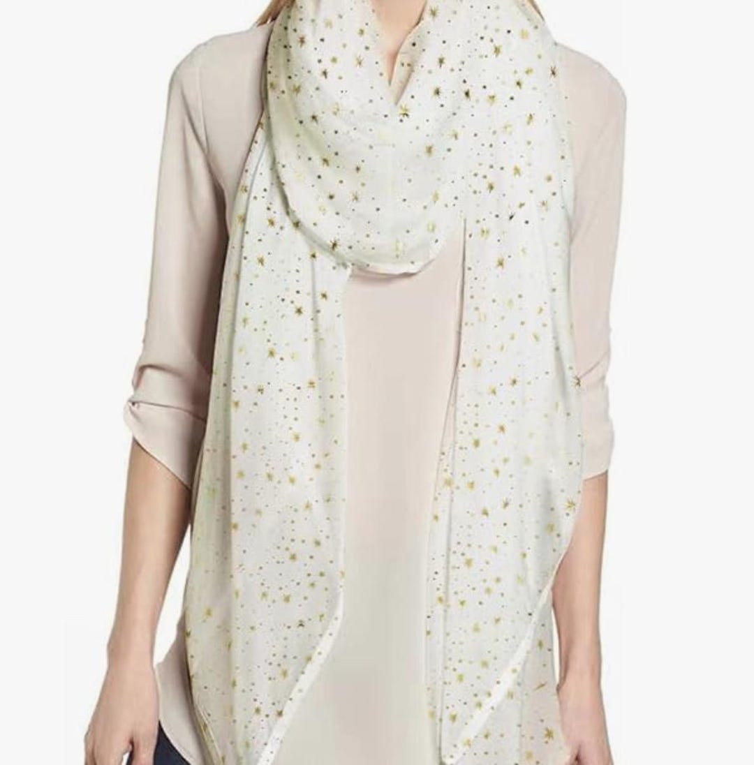 Stellar Rose Black and Gold scarf 55752