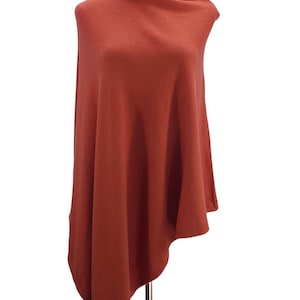 Chestnut Wool WInter Poncho Cape Shawl Wrap by Kuati Mayfair
