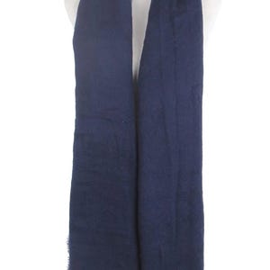CLEARANCE!! Navy Blue Plain Frayed Acrylic Scarf Shawl by Kuati