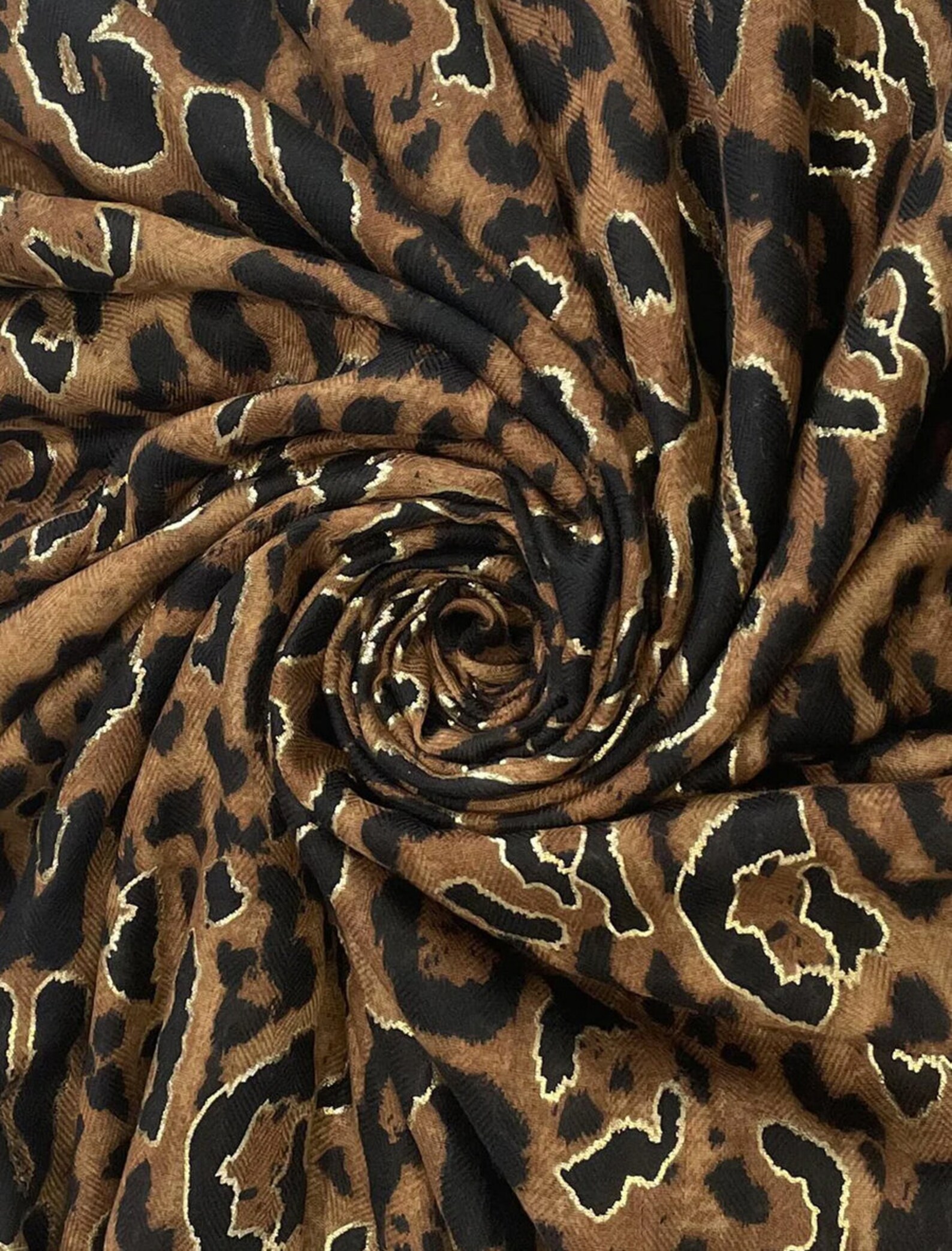 Camel Leopard Print Oversize Coat 18191