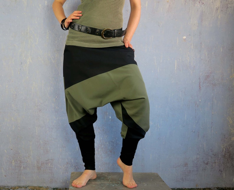 Harem trousers OLIVE/_MIX