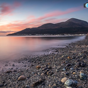 Mourne Mountains, Newcastle Beach, Photograph Print, Northern Ireland, Newcastle, County Down, Sunrise, Landscape Photos, Irish Wall Art