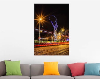 Belfast Photo, Nuala With The Hula, Photography Print, Northern Ireland, Beacon of Hope, Belfast Cityscape, Belfast City, Irish Wall Art