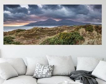 Mourne Mountains, Murlough Beach, Photograph, Northern Ireland, Panoramic Photo Print, Ireland Landscapes, County Down, Irish Wall Art