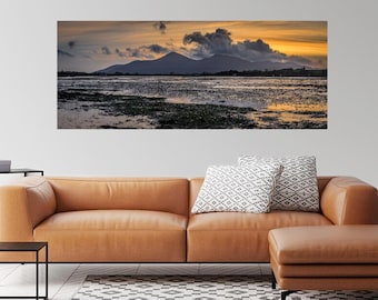 Mourne Mountains Panoramic, Photograph PRINT, County Down, Northern Ireland Landscapes, Keel Point, Dundrum Bay, Photo Print, Irish Wall Art