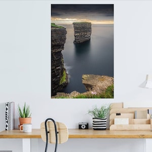 Downpatrick Head, Mayo Ireland, Photograph Print, Ireland Photography, Dún Briste Sea Stack, Ballycastle Co Mayo, Seascape, Irish Wall Art