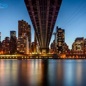 New York Photography Print, NYC Skyline, Midtown Manhattan, Queensboro Bridge, 59th Street Bridge, Roosevelt Island, Cityscape, NYC Wall Art