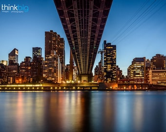 New York Photography Print, NYC Skyline, Midtown Manhattan, Queensboro Bridge, 59th Street Bridge, Roosevelt Island, Cityscape, NYC Wall Art