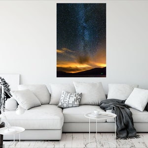 Mourne Mountains Milky Way, Spelga Dam, Photography Print, Ireland Photography, Northern Ireland, County Down, Night Sky, Irish Wall Art